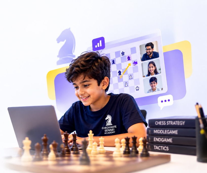 Checkmate Sensei Chess Academy Student Learning Online